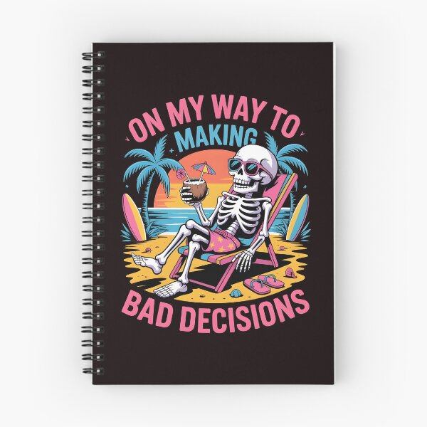 Item preview, On My Way To Making Bad Decisions – Tropical Skeleton Summer Drinking Humor designed and sold by Redgiant87x.