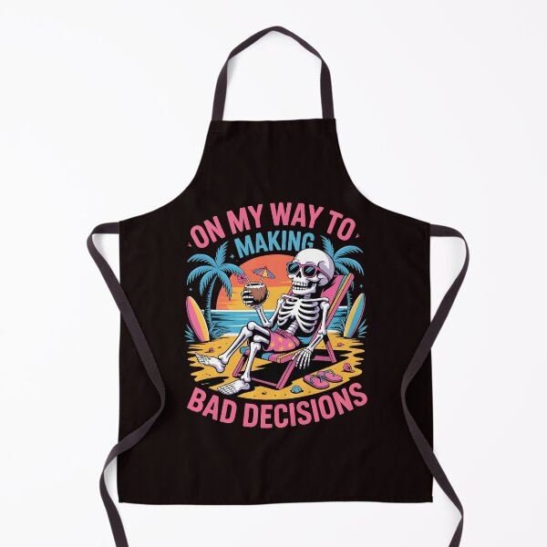 Item preview, On My Way To Making Bad Decisions – Tropical Skeleton Summer Drinking Humor designed and sold by Redgiant87x.