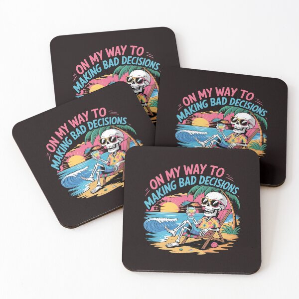 Item preview, On My Way To Making Bad Decisions – Skeleton Tropical Drinking Beach Humor designed and sold by Redgiant87x.