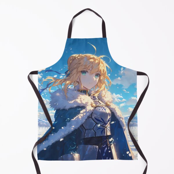 Item preview, Caster Artoria Saber Fate Grand Order Winter Snow Cloak Heroic Anime Girl designed and sold by mildaclairmo.