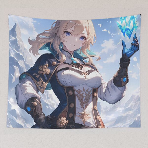 Item preview, Jean Genshin Impact Sky Crystal Knightly Blue Elegance designed and sold by mildaclairmo.