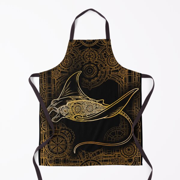 Item preview, Steampunk Manta Ray – Clockwork Ocean Glider designed and sold by Charco.Store – Bold Expressive Graphics & Alt Streetwear Art.