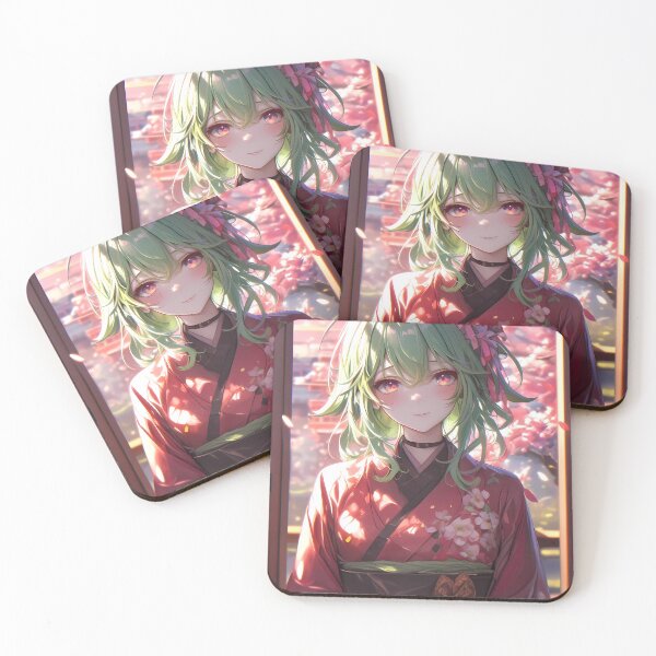 Item preview, Kuki Shinobu Genshin Impact Kimono Cherry Blossoms Serene designed and sold by mildaclairmo.