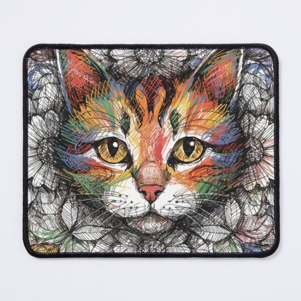 Item preview, Boho Mandala Cat Illustration | Floral Tribal Cat Art | Vintage Ethnic Animal Design designed and sold by Anime9122.