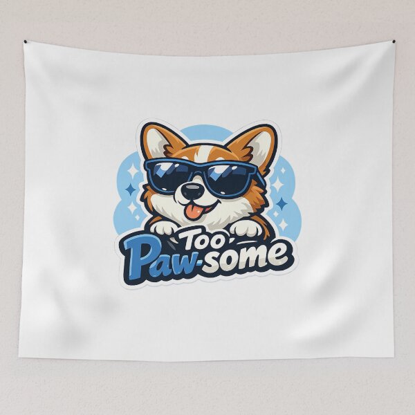 Item preview, Too Pawsome - Cool Corgi Dog designed and sold by Cheerioza.