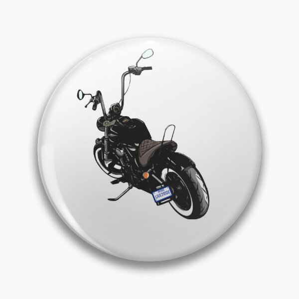 Item preview, Live to Ride Black Cruiser Motorcycle Graphic designed and sold by SeriouslyArtistical.