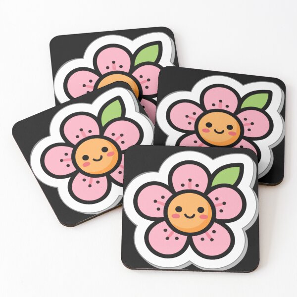 Item preview, Cute Kawaii Flower – Smiling Blossom Cartoon Design designed and sold by PaulaDesignCo.