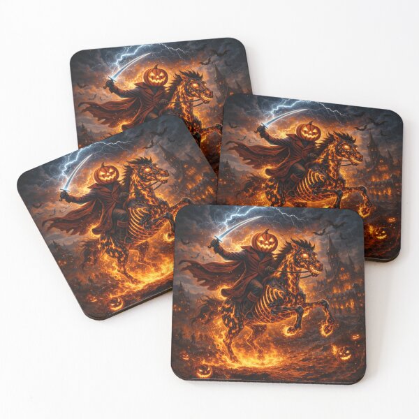 Item preview, Headless Horseman Infernal Night Ride – Fiery Halloween Gothic Art designed and sold by TheHorsemanRidesAgain.