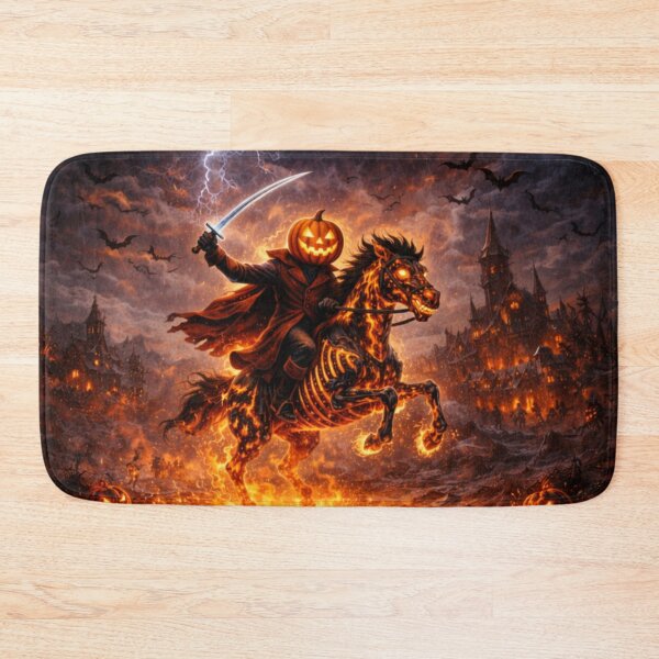 Item preview, Headless Horseman Infernal Night Ride – Fiery Halloween Gothic Art designed and sold by TheHorsemanRidesAgain.