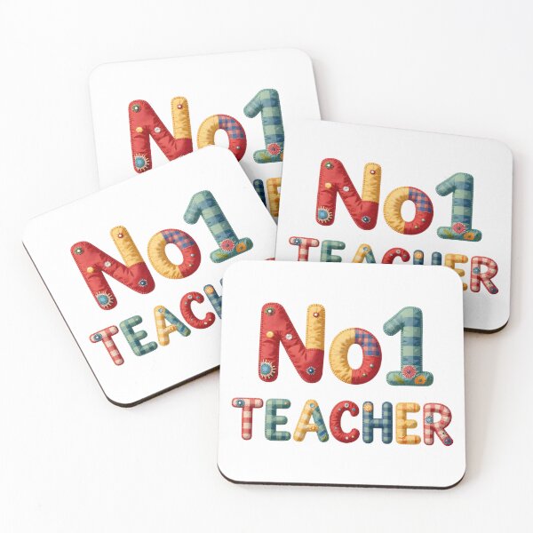 Item preview, No1 TEACHER - IN COLORFUL FAUX LETTERING designed and sold by AlexOBrienArt.