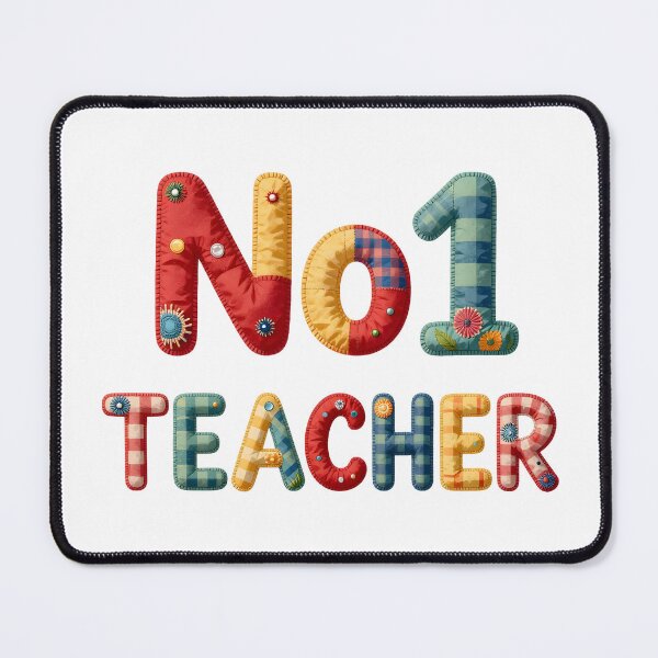 Item preview, No1 TEACHER - IN COLORFUL FAUX LETTERING designed and sold by AlexOBrienArt.