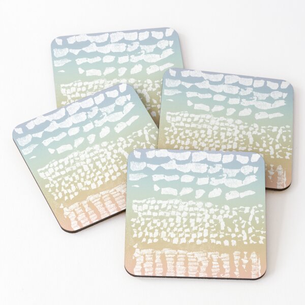 Item preview, Three Grains Textured Monoprint - Rainbow Sorbet + Snow designed and sold by Irene Estelle.