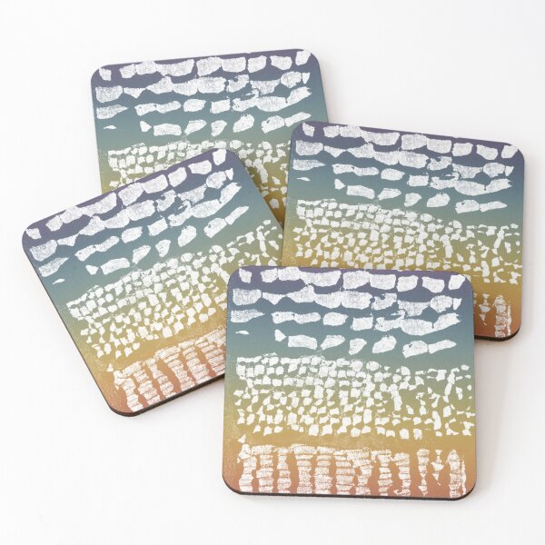 Item preview, Three Grains Textured Monoprint - Rainbow Sunset + Snow designed and sold by Irene Estelle.