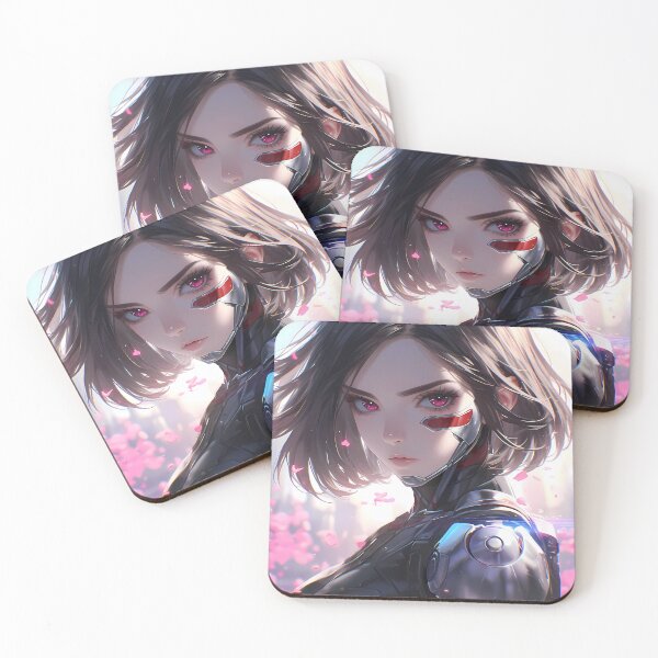 Item preview, Alita Alita Battle Angel Cyborg Chrome Pink Petals designed and sold by mildaclairmo.