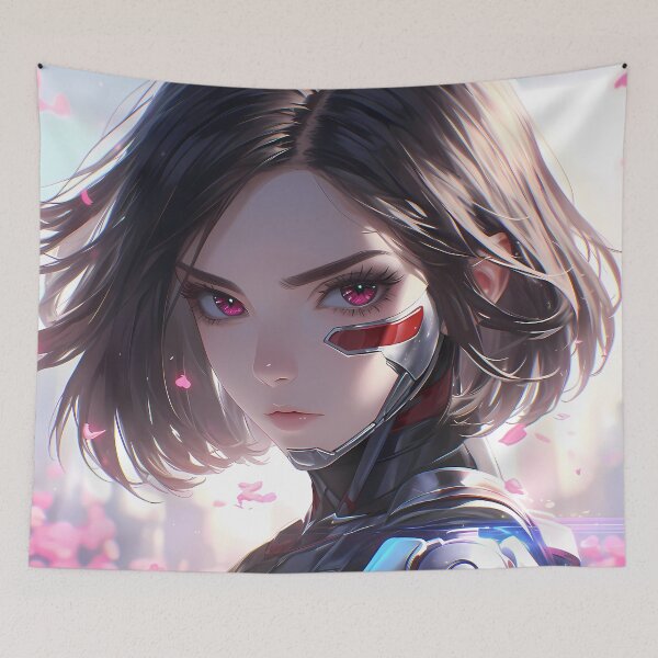 Item preview, Alita Alita Battle Angel Cyborg Chrome Pink Petals designed and sold by mildaclairmo.