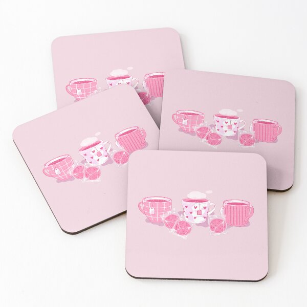 Item preview, Cozy Tea and Cookies – Cute Pink Illustration designed and sold by MinimalAnGo.