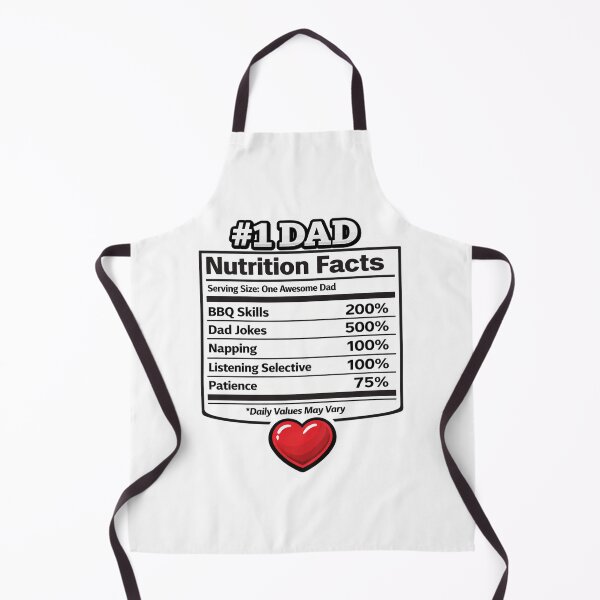Item preview, #1 Dad Nutrition Facts Funny Father’s Day Humor Design designed and sold by SeriouslyArtistical.