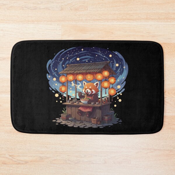 Item preview, red panda eating ramen designed and sold by Uglyandcute.