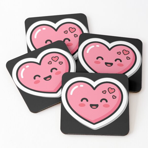 Item preview, Cute Kawaii Heart – Smiling Love Heart Design designed and sold by PaulaDesignCo.