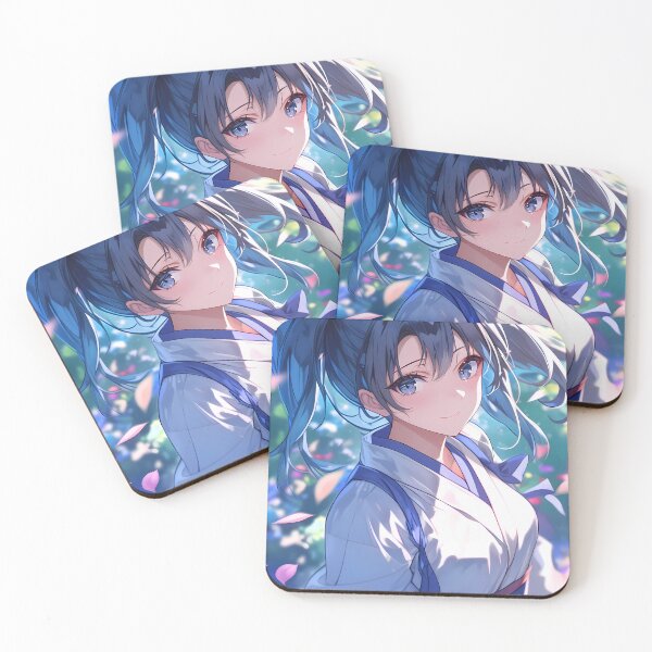 Item preview, Kaga Kantai Collection Blue Kimono Petals Spring Bokeh Soft Glow designed and sold by mildaclairmo.