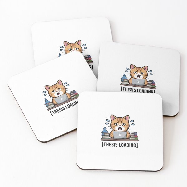 Item preview, Funny Thesis Loading PhD Cat Crying at Laptop  designed and sold by AuroraPixelDa.