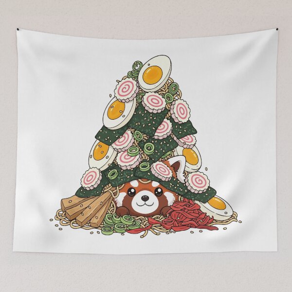 Item preview, red panda eating ramen designed and sold by Uglyandcute.