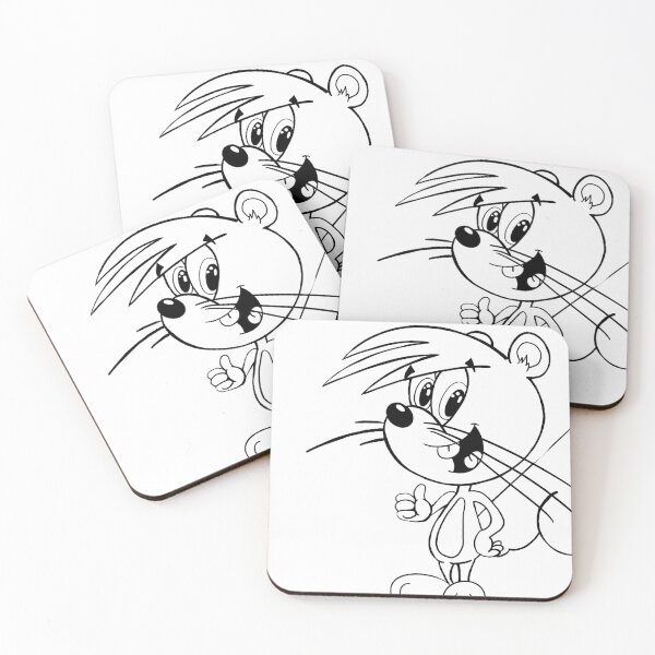 Item preview, Cute Squirrel Scooter the Squirrel Cartoon Fun Pose Black and White designed and sold by CozyCritters8.