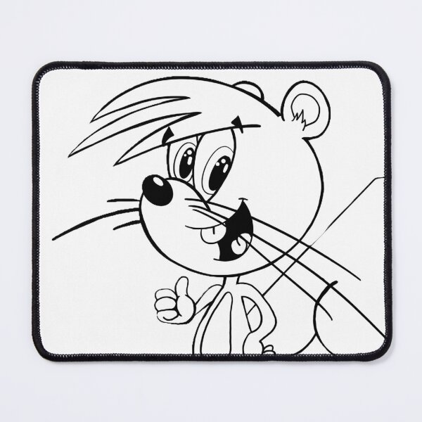 Item preview, Cute Squirrel Scooter the Squirrel Cartoon Fun Pose Black and White designed and sold by CozyCritters8.