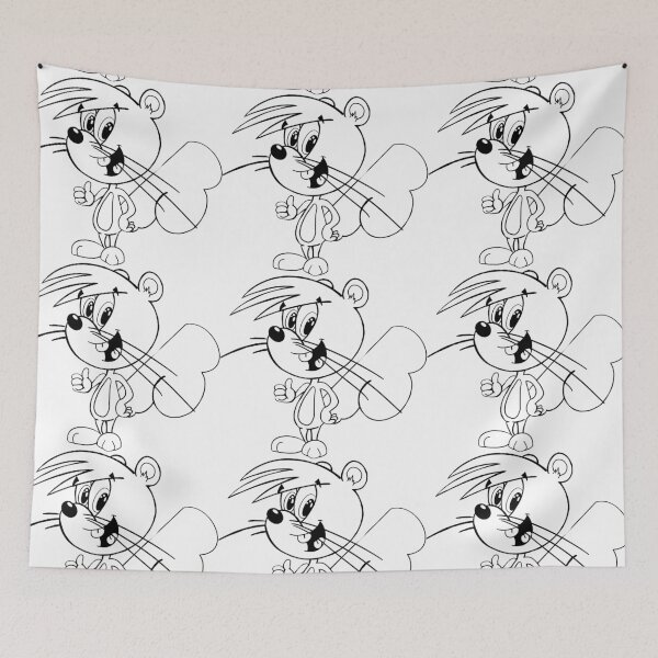 Item preview, Cute Squirrel Scooter the Squirrel Cartoon Fun Pose Black and White designed and sold by CozyCritters8.