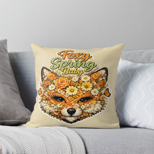 Item preview, Foxy Spring Baby Floral Fox designed and sold by DEEPDesignsART.