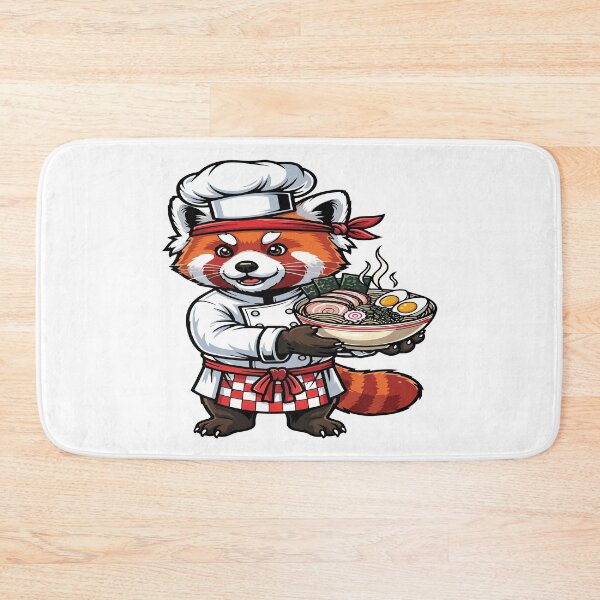 Item preview, red panda eating ramen designed and sold by Uglyandcute.