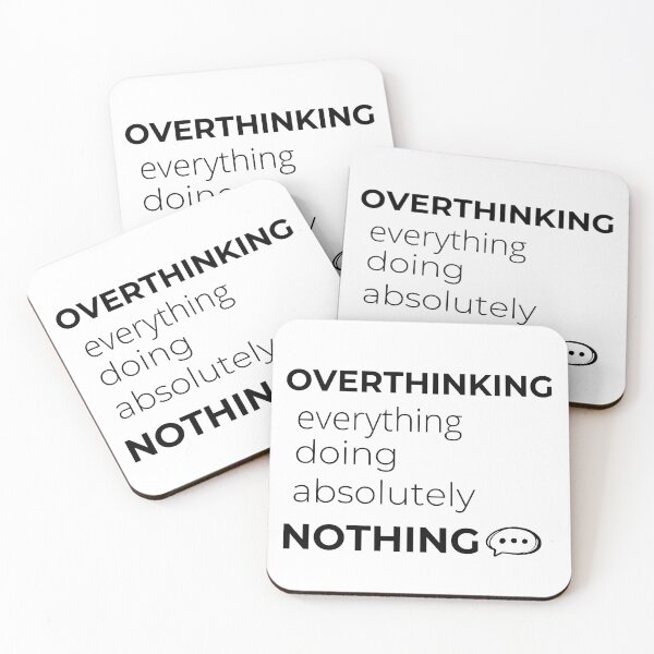 Item preview, Overthinking Everything Doing Nothing Funny Introvert Humor Minimalist Text Design designed and sold by CH-4TEE.