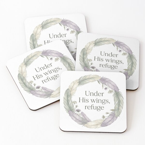 Item preview, Under His Wings is Refuge" Botanical Sticker - Psalm 91 designed and sold by ShoopingAn.