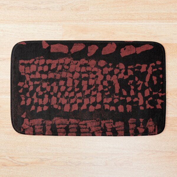 Item preview, Three Grains Textured Monoprint - Coal + Ruby designed and sold by Irene Estelle.