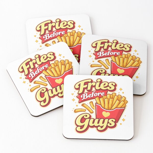 Item preview, Fries Before Guys – Funny Food Pun Cute French Fries Design designed and sold by EastEndTownie.