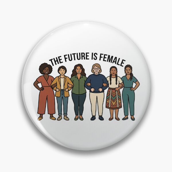 Item preview, The Future Is Female: Diverse Feminist Women Empowered Group Sticker designed and sold by AuroraPixelDa.