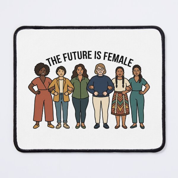 Item preview, The Future Is Female: Diverse Feminist Women Empowered Group Sticker designed and sold by AuroraPixelDa.
