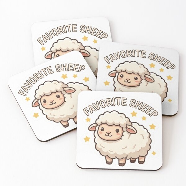 Item preview, "Favorite Sheep" Kawaii Christian Sticker - Cute Illustrated Design designed and sold by ShoopingAn.