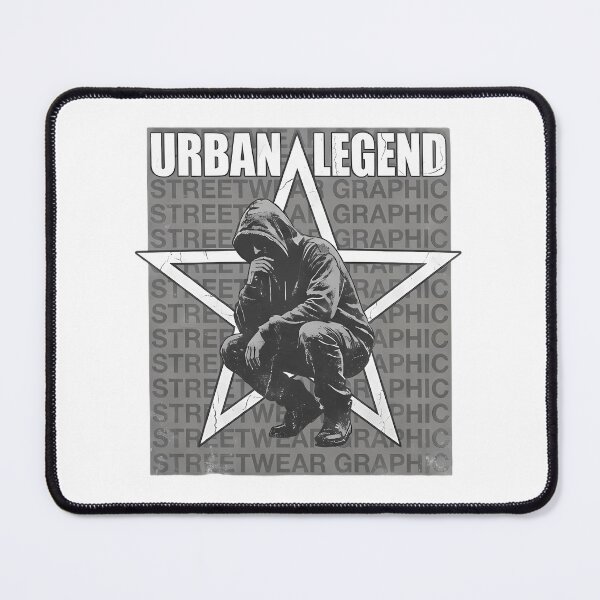 Item preview, Urban Legend Streetwear Graphic with Brooding Hooded Figure designed and sold by chattsuede.