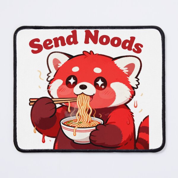 Item preview, red panda eating ramen designed and sold by Uglyandcute.