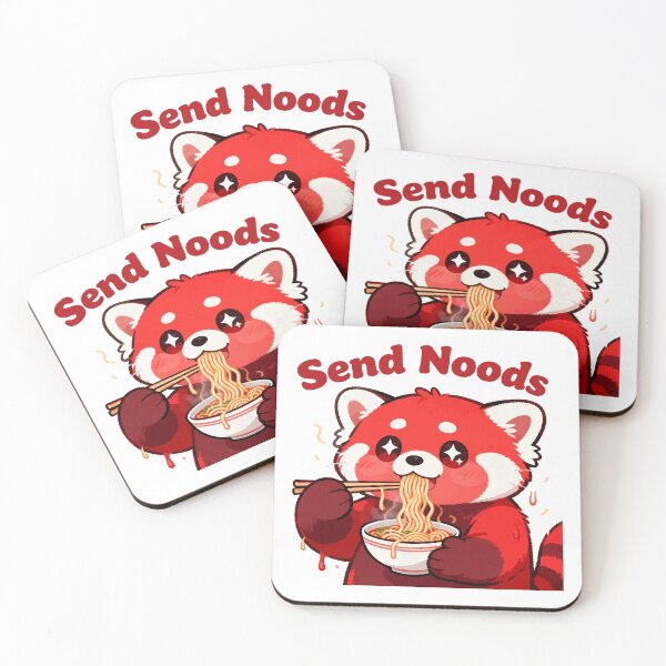 Item preview, red panda eating ramen designed and sold by Uglyandcute.