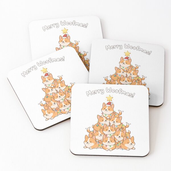 Item preview, Adorable Corgi Christmas Tree Merry Woofmas Celebration designed and sold by chattsuede.