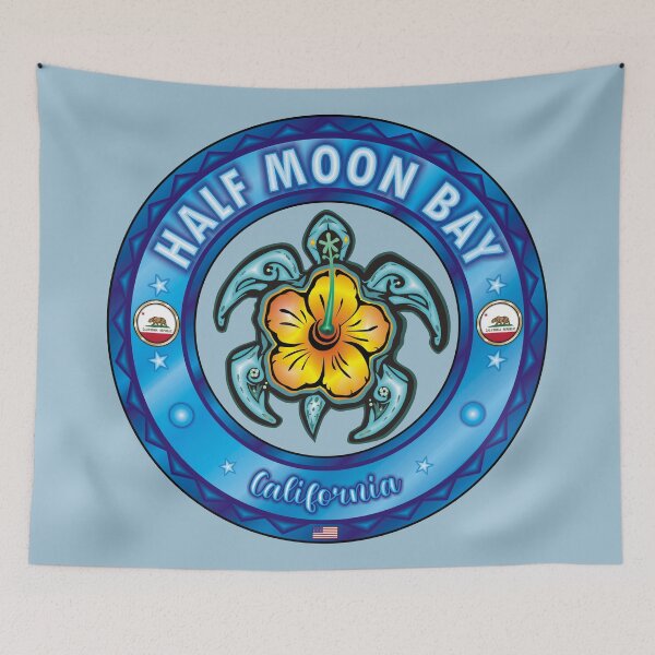Item preview, Half Moon Bay California sea turtle hibiscus designed and sold by studioss76.