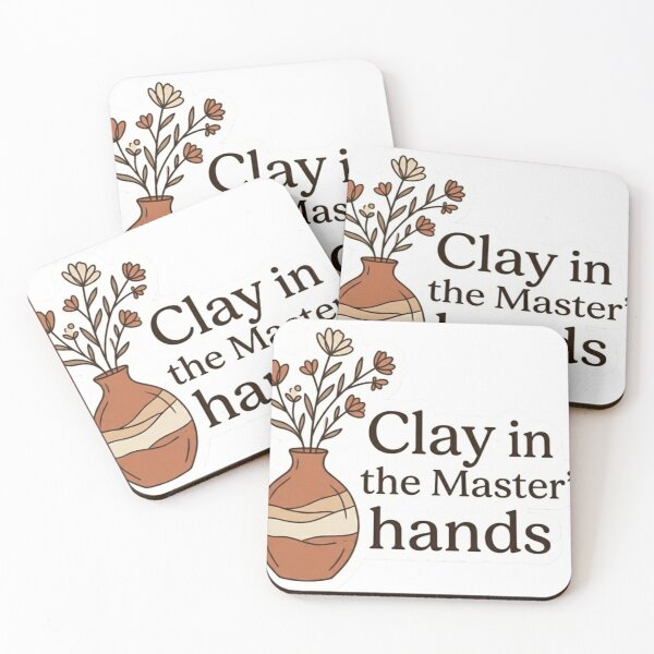 Item preview, "Clay in the Master's Hands" Christian Sticker - Botanical Pottery Art designed and sold by ShoopingAn.