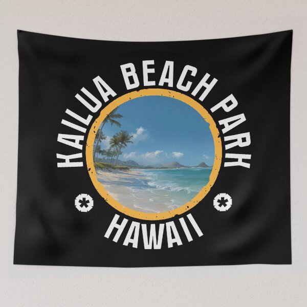Item preview, Kailua Beach Park - Hawaii (with White Lettering) designed and sold by VelvetRoom.