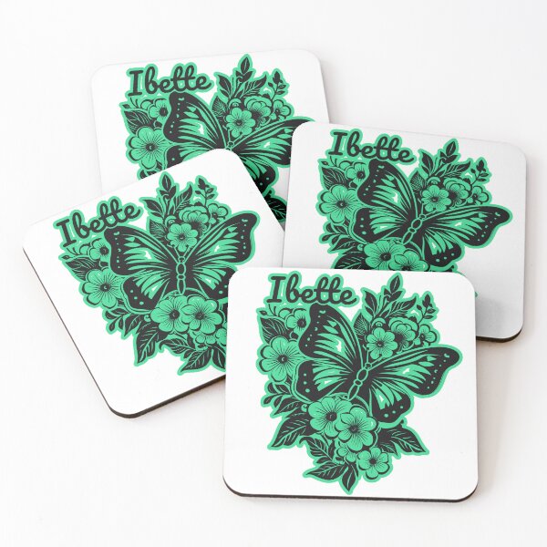 Item preview, Ibette Butterfly Floral Design – Personalized Name Gift, Custom Name Aesthetic Art designed and sold by CozyBlobStudio.