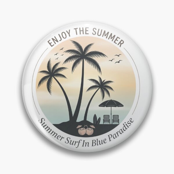 Item preview, Minimalist Summer Surf in Blue Paradise - Retro Beach Daylight Edition  Tags designed and sold by Artful Expression .