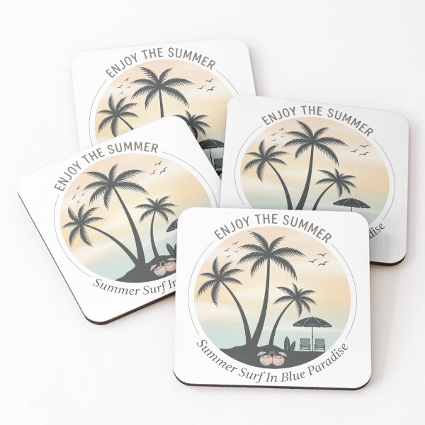 Item preview, Minimalist Summer Surf in Blue Paradise - Retro Beach Daylight Edition  Tags designed and sold by Artful Expression .