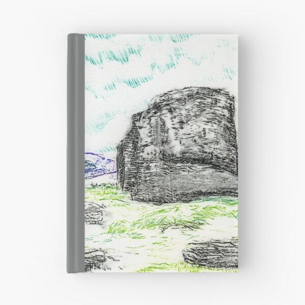 Item preview, Dry Point Print of Castell Dolbadarn Castle, Llanberis, North Wales in Woodies Colour Pencils designed and sold by LymphomaLass.