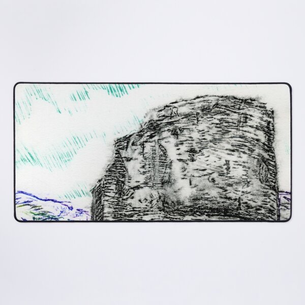 Item preview, Dry Point Print of Castell Dolbadarn Castle, Llanberis, North Wales in Woodies Colour Pencils designed and sold by LymphomaLass.